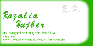 rozalia hujber business card